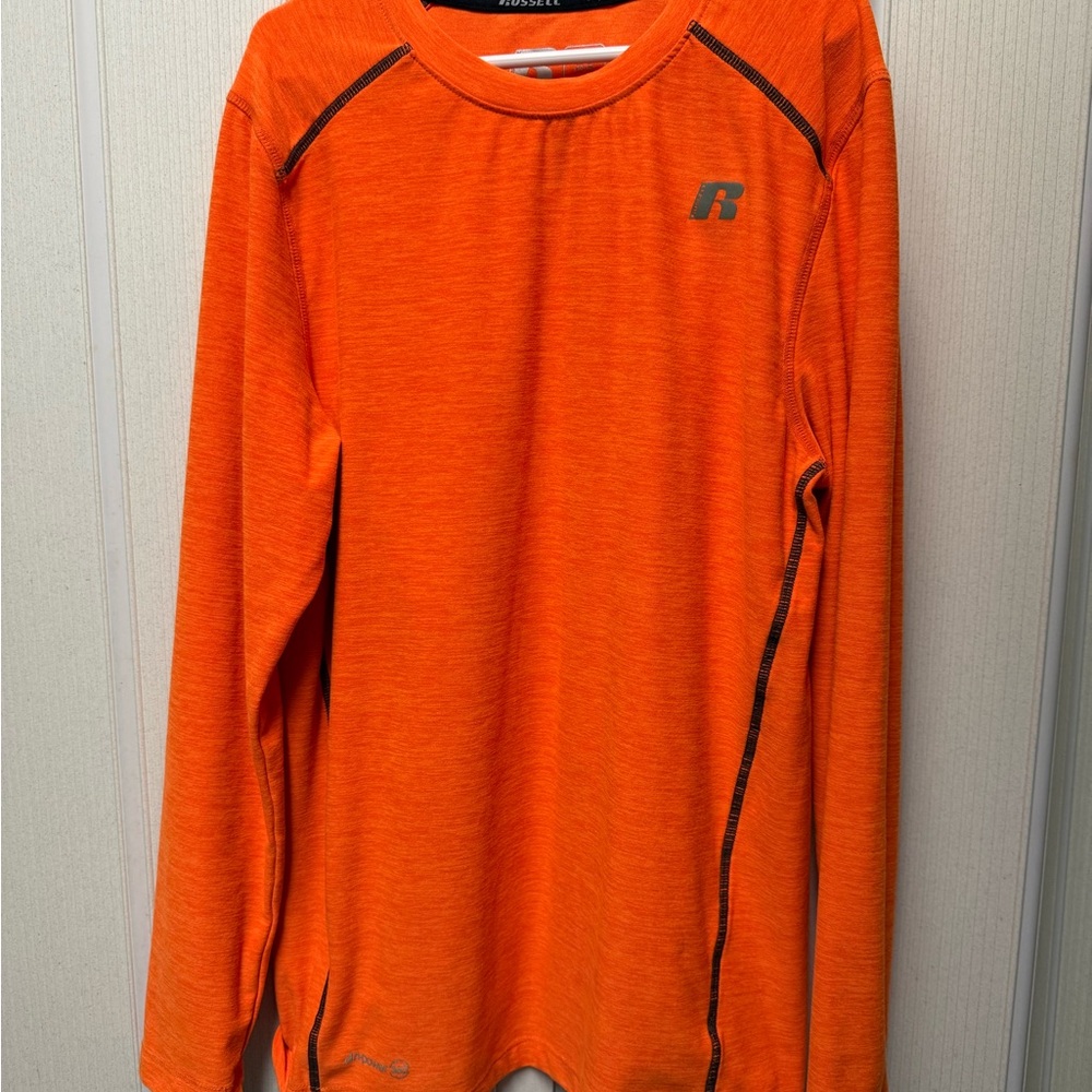 Russell Athletic Youth Vibrant Orange Long Sleeve Tee